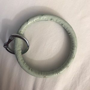 O-Venture Big O Key Ring in Peacock Ostrich